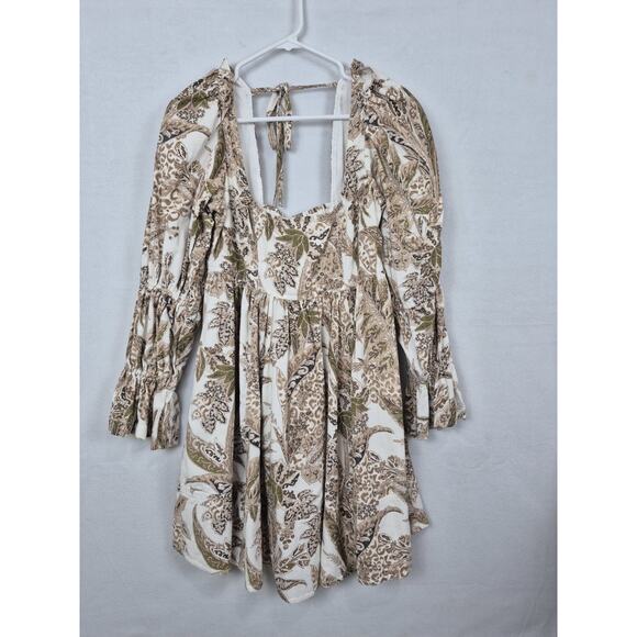 Anthropologie Pilcro Square-Neck Corduroy Babydoll Mini Dress - Picture 4 of 10